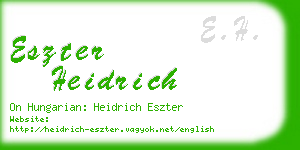 eszter heidrich business card